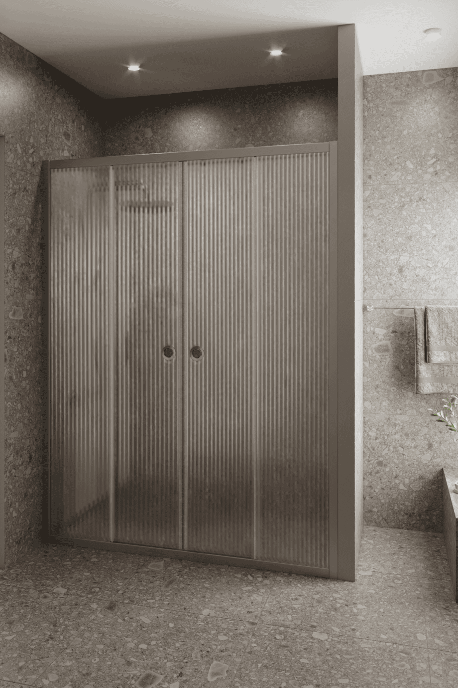 Tilanjakaja Hietakari Forma 464, alumiinikehys, Reeded-lasi