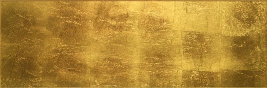 186732-1 Metallilehega lamineeritud klaasplaat Dune Foglio d'Oro, 25x75 cm, 9 mm, kuldne