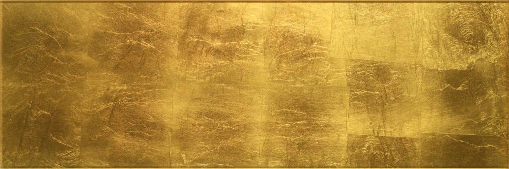 Metallilehega lamineeritud klaasplaat Dune Foglio d'Oro, 25x75 cm, 9 mm, kuldne