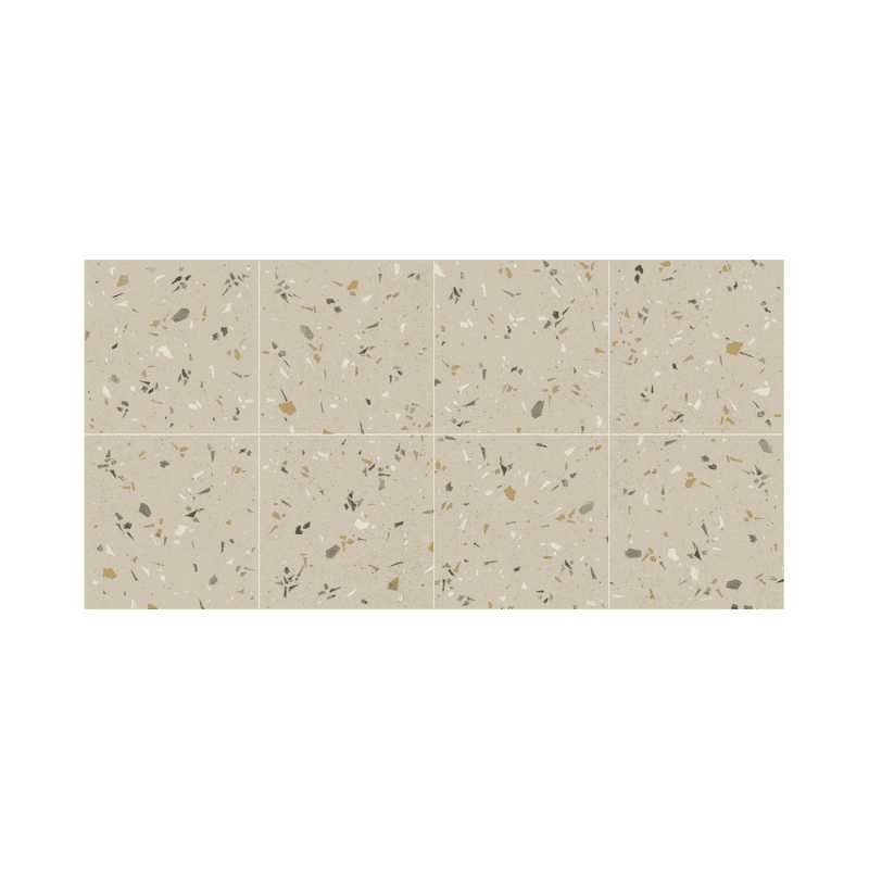 Värviline terrazzo-mustriga keraamiline plaat Dune Fragmenta Arena
