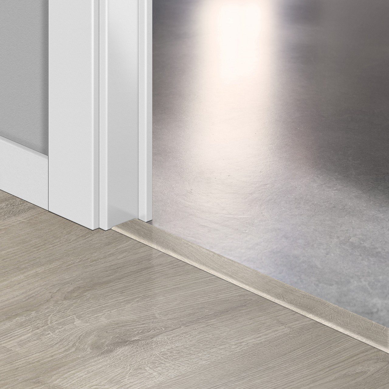 Incizo 5in1 -siirtymälista Quick-Step Newcastle Oak Grey laminaatille, 13x48x2150 mm