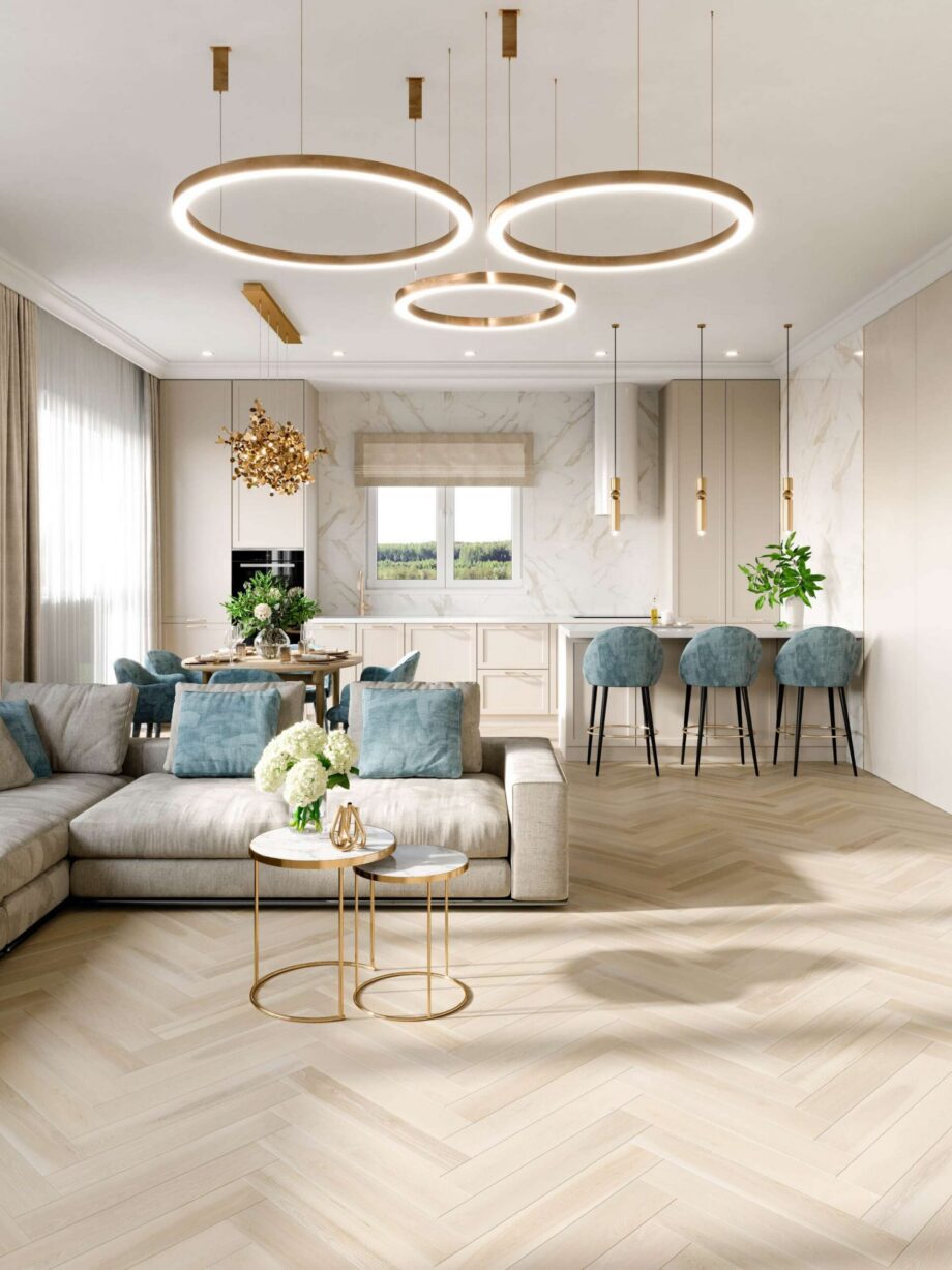 Kalanruotoparketti saarni Esta Elegant Frost Ivory Pores 600 mm erittäin mattalakattu – 2