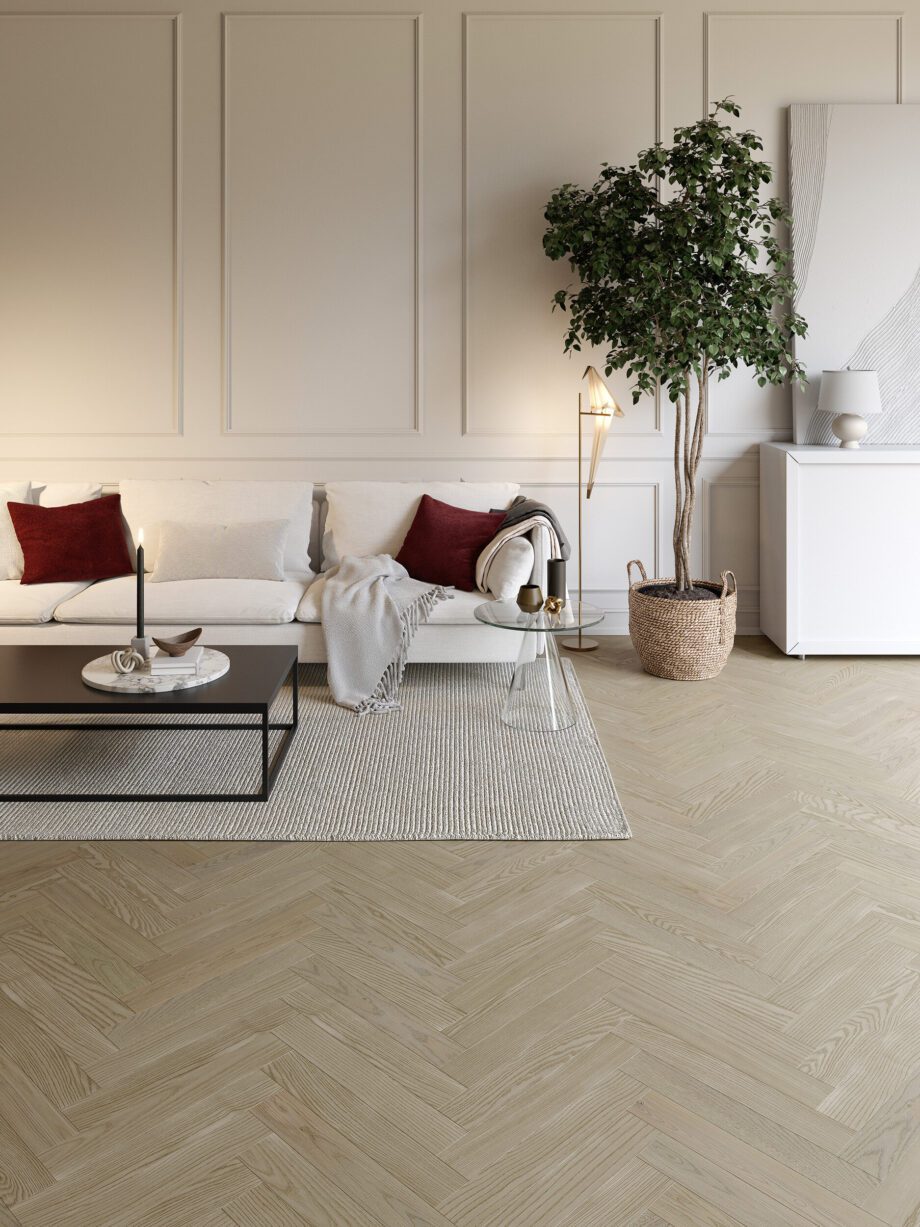 Kalanruotoparketti saarni Esta Elegant Sandstone Original 700 mm erittäin mattalakattu – lähikuva Kalanruotoparketti saarni Esta Elegant Sandstone Original 700 mm erittäin mattalakattu – 3