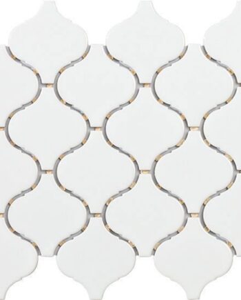 Keraaminen mosaiikki Tech Flame White, 25x28 cm, valkoinen