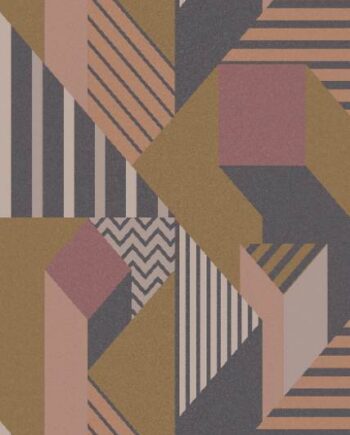 Kuviollinen koristesuurlaatta ABK Wide&Style Perspective Brown, 120x280 cm, 6 mm, matta
