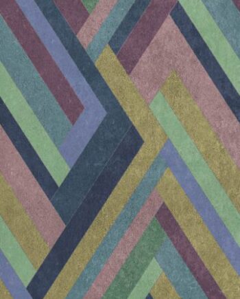 Kuviollinen koristesuurlaatta ABK Wide&Style Blocks Violet, 120x280 cm, 6 mm, matta