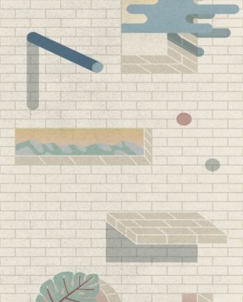 Kuviollinen koristesuurlaatta ABK Wide&Style Bricklane A, 160x320 cm, 6 mm, matta