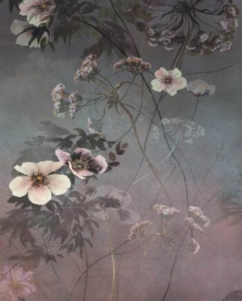 Kuviollinen koristesuurlaatta ABK Wide&Style Country Flowers Pink B, 160x320 cm, 6 mm, matta
