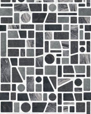 Kuviollinen koristesuurlaatta ABK Wide&Style Incertum Dark, 160x320 cm, 6 mm, matta