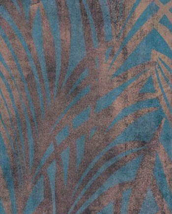 Kuviollinen koristesuurlaatta ABK Wide&Style Jungle Blue, 160x320 cm, 6 mm, matta