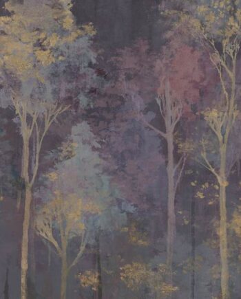 Kuviollinen koristesuurlaatta ABK Wide&Style Trees Purple A, 160x320 cm, 6 mm, matta