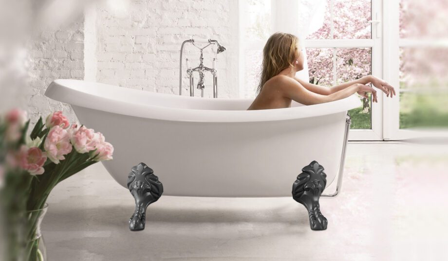 Jalgadega kivivann PAA VICTORIA 170×83 cm, matt Silkstone, Graphite jalad 3 Tassuamme PAA VICTORIA 170x83 cm, Silkstone, Graphite-jalat – 3