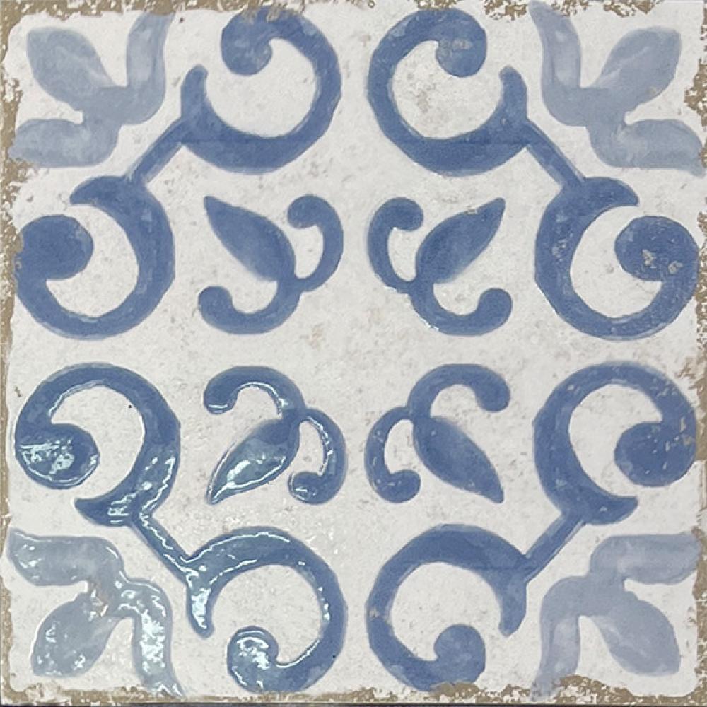 Valencia hüdroplaadi mustriga portselanplaat Dune Antiga Mareny Azul, 20x20 cm, 9 mm, sinine