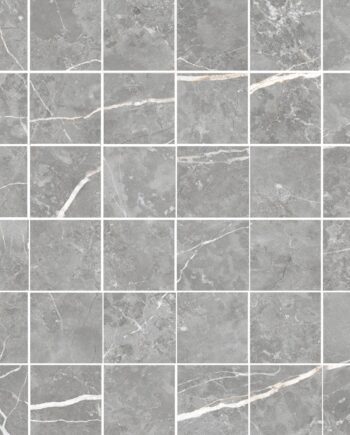 Marmorikuvioinen mattapintainen mosaiikkilaatta Tau Elite Gray 5x5, 30x30 cm, harmaa