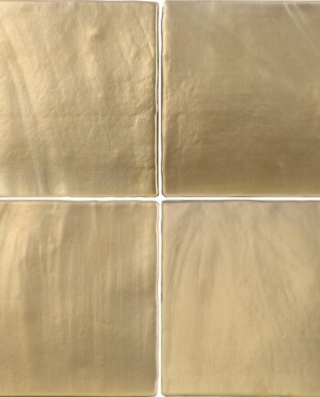 Matta kultainen metallinhohtoinen reliefipintainen keraaminen seinälaatta Dune Tabarca Gold Matt, 15x15 cm, 9 mm