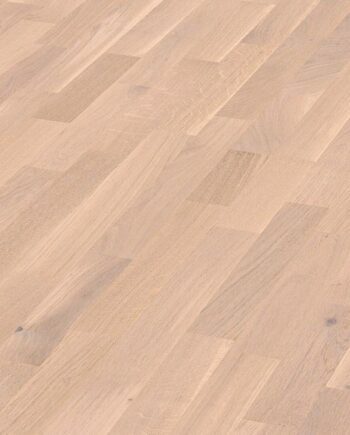Tammiparketti Meister, Longlife PC 200, Off-white oak lively 09035, 3-sauva, 2400 x 200 mm, harjattu, ultramatta lakka