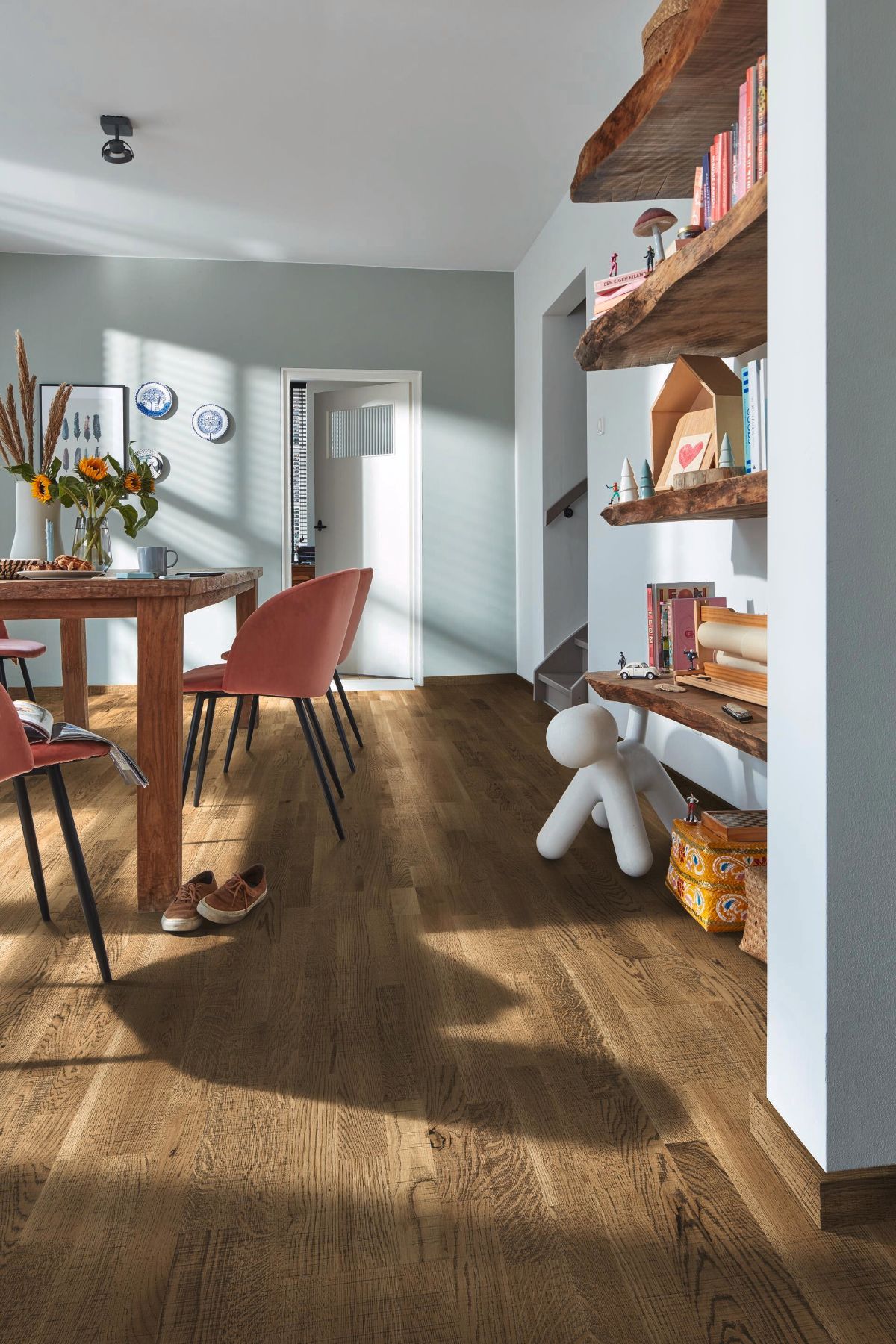 Tammiparketti Meister, Longlife PC 200, Olive grey oak lively vintage 09040, 3-sauva, 2400 x 200 mm, harjattu, ultramatta lakka