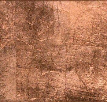 Metallilehdellä laminoitu lasilaatta Dune Foglio di Rame, 25x75 cm, 9 mm, kupari