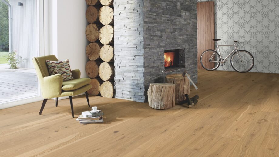 Naturaalparkett Bauwerk Casapark tamm 46 Avorio harjatud õlivaha 181mm