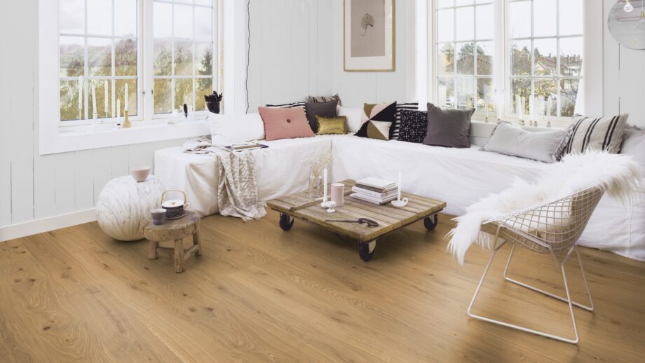 Naturaalparkett Bauwerk Casapark tamm 46 Avorio harjatud õlivaha 181mm