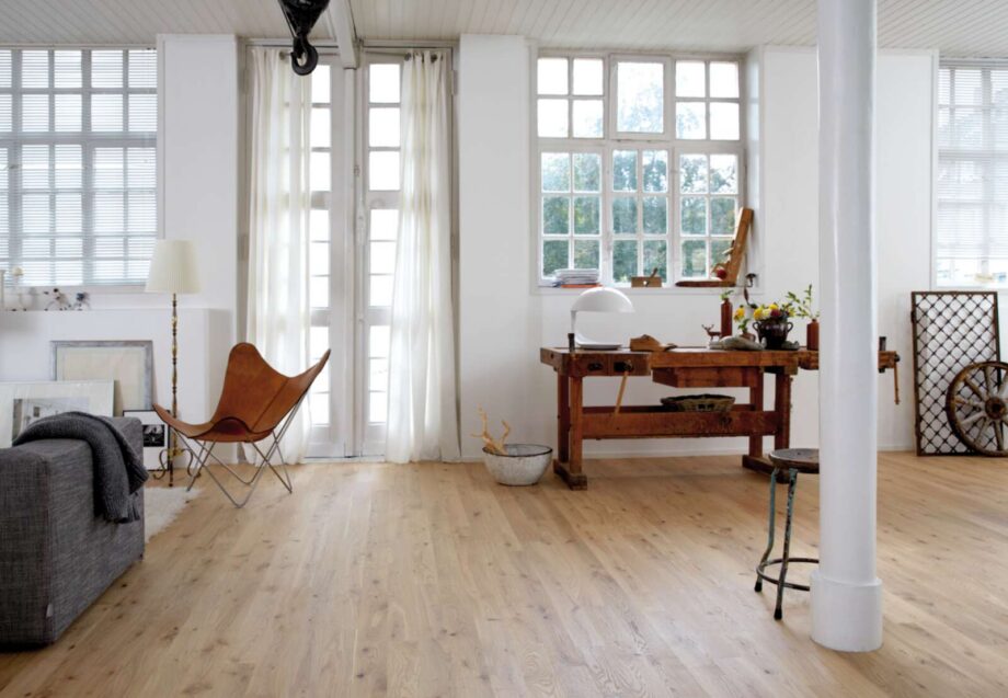 Parkettilattia Bauwerk Cleverpark 1250 tammi Avorio 34 öljytty harjattu – 2