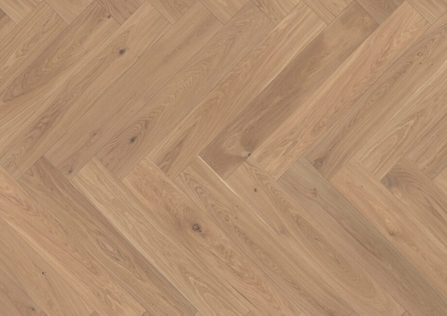 Parketti Tammi, ter Hürne, kalanruoto, oak light beige, harjattu, viistetty, valkoinen luonnonöljy