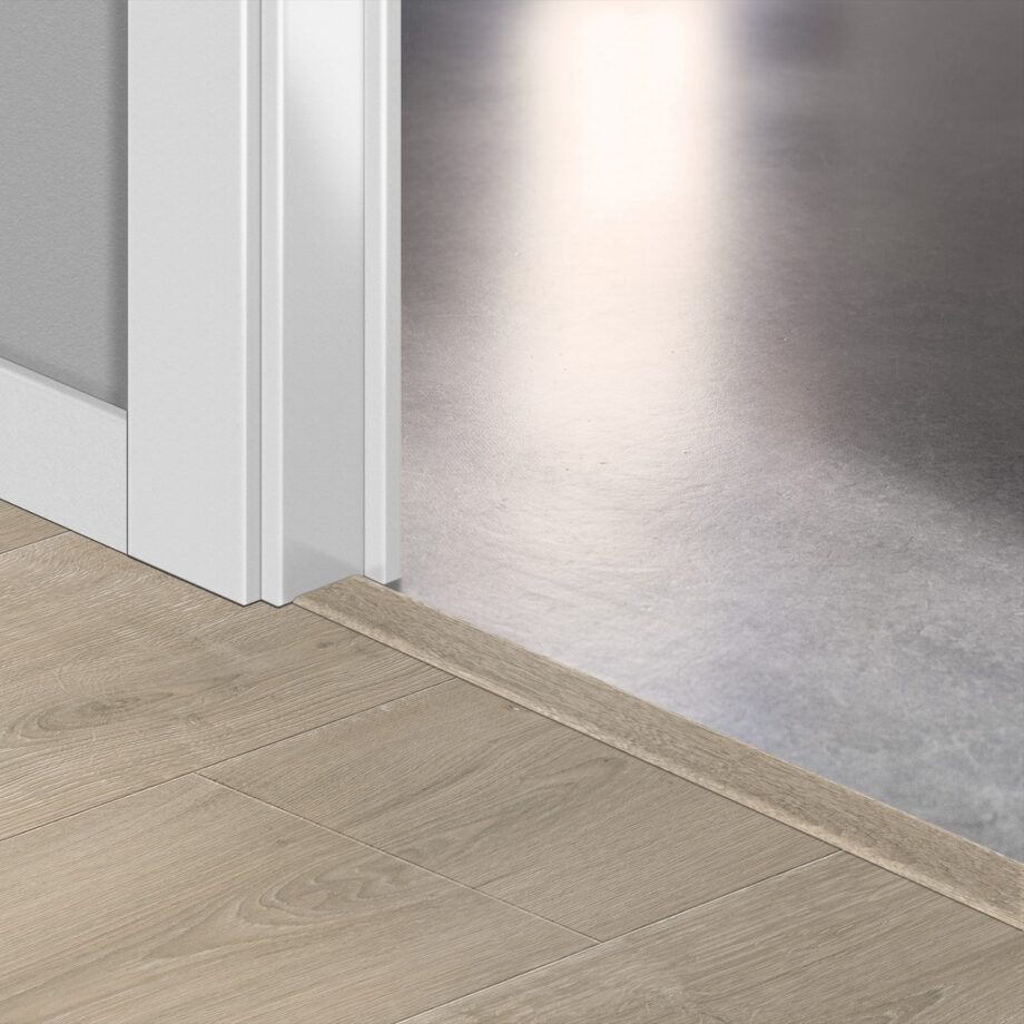 Incizo 5in1 -siirtymälista Quick-Step Brushed Oak Beige laminaatille, 13x48x2150 mm