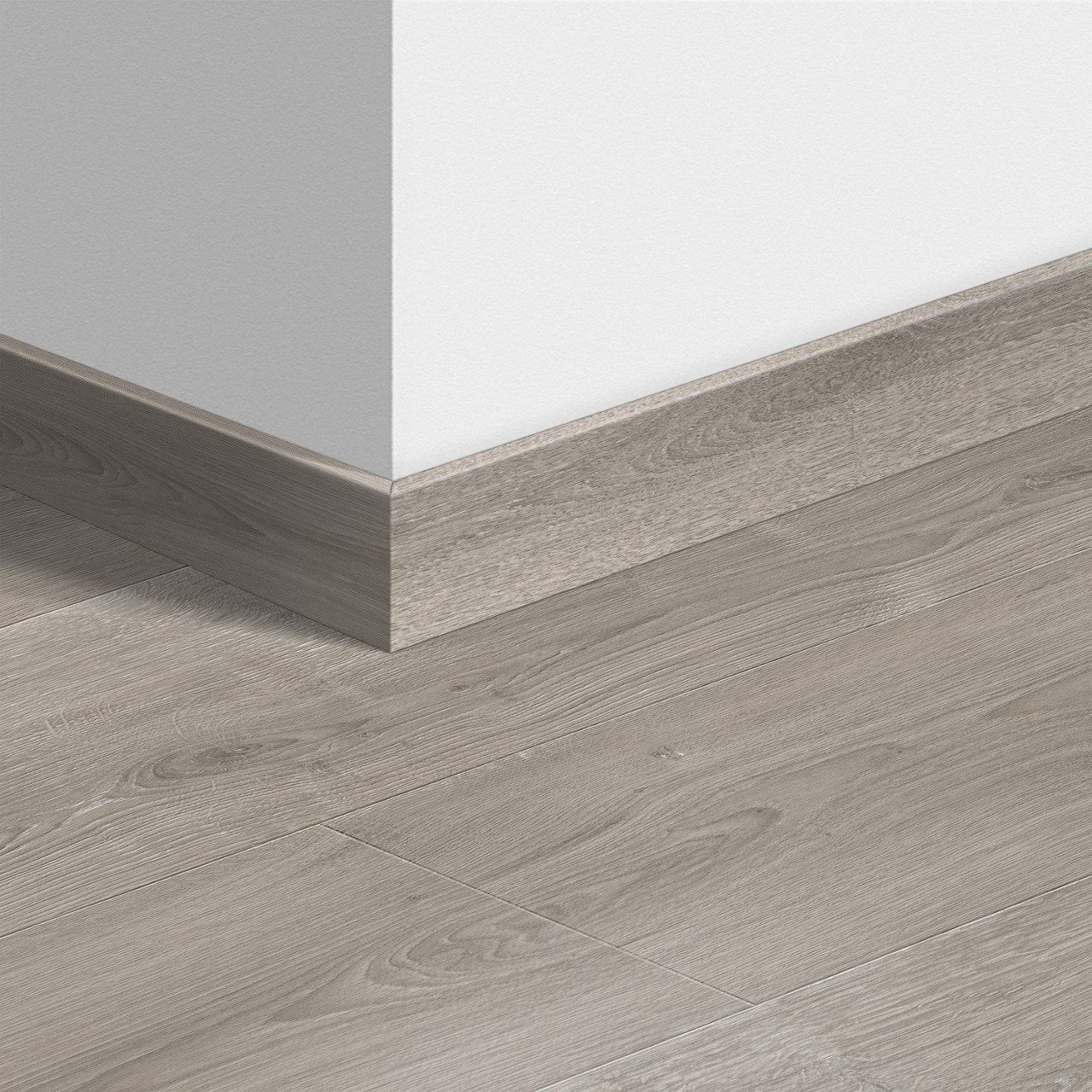 Jalkalista Quick-Step Brushed Oak Grey laminaatille, MDF, 12x58x2400 mm