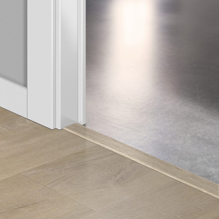 Incizo 5in1 -siirtymälista Quick-Step Cotton Oak Beige LVT-vinyylilattialle (Alpha), 8x45x2000 mm
