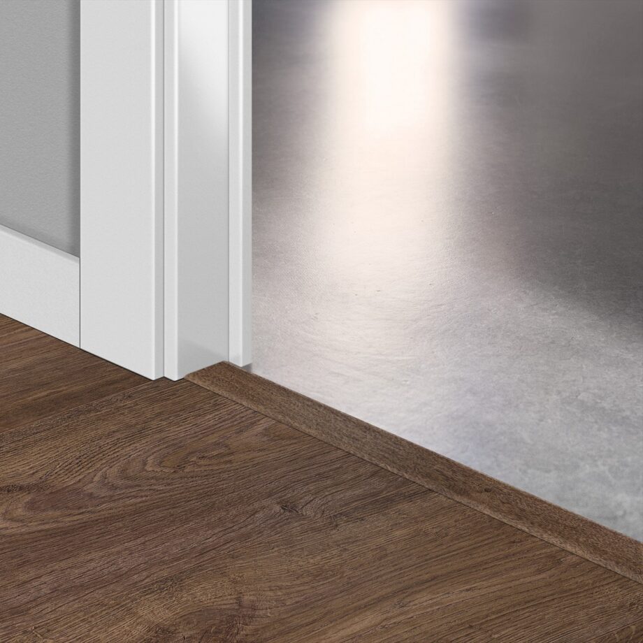 Incizo 5in1 -siirtymälista Quick-Step Autumn Oak Chocolate LVT-vinyylilattialle (Alpha), 8x45x2000 mm