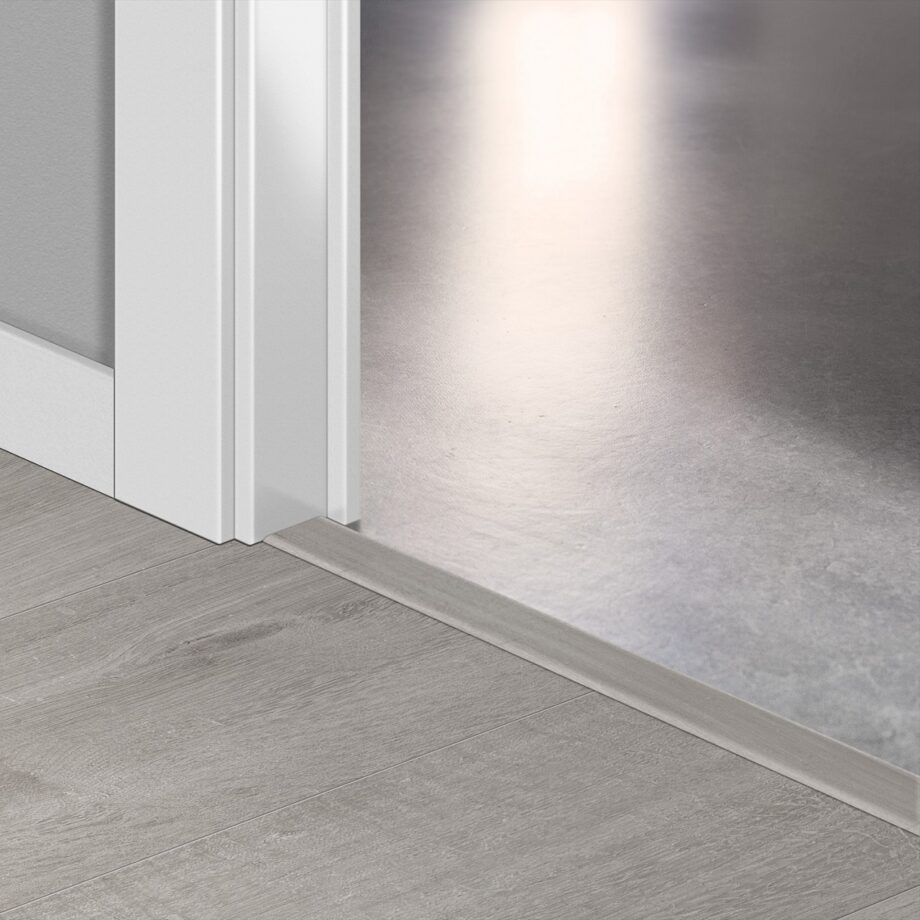 Incizo 5in1 -siirtymälista Quick-Step Cotton Oak Cold Grey LVT-vinyylilattialle (Alpha), 8x45x2000 mm