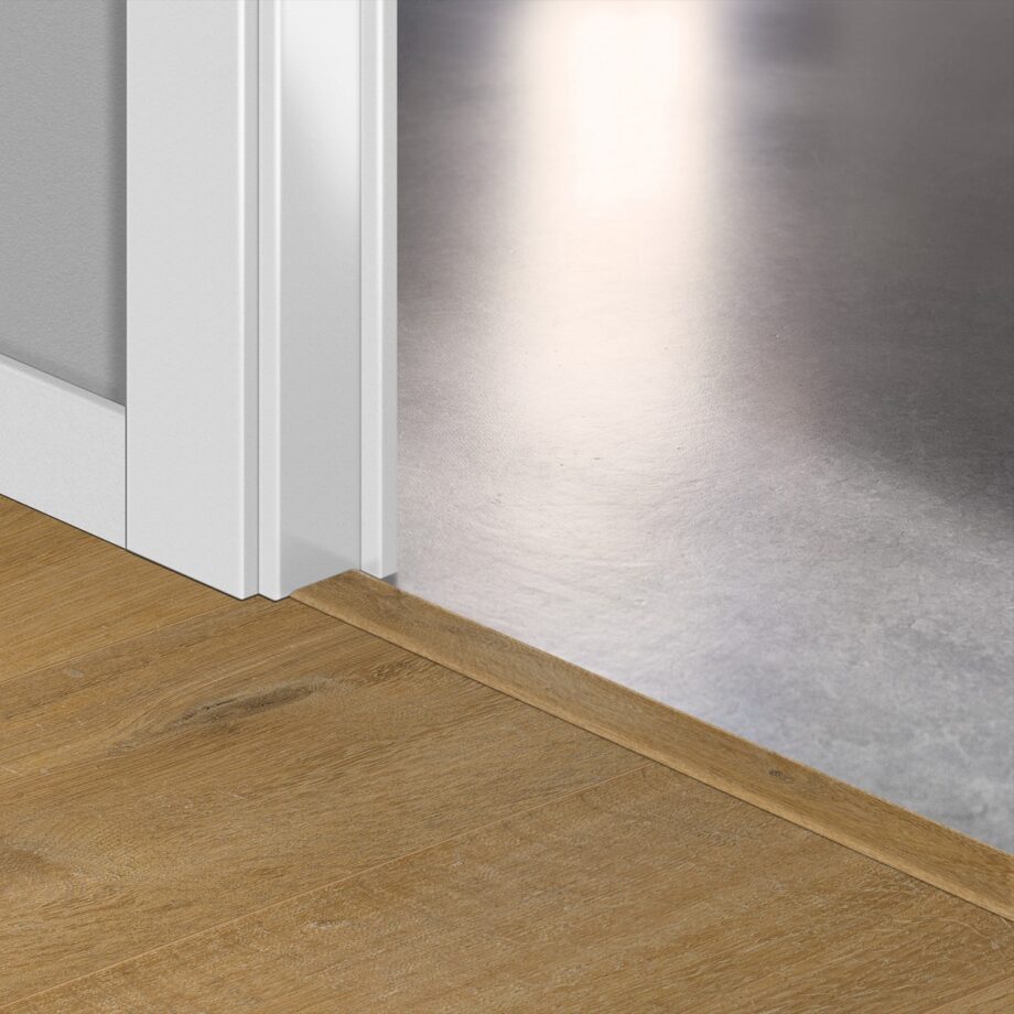 Incizo 5in1 -siirtymälista Quick-Step Cotton Oak Deep Natural LVT-vinyylilattialle (Alpha), 8x45x2000 mm