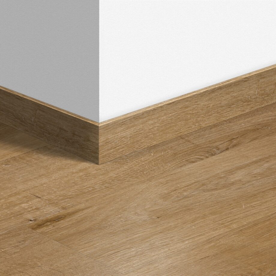 Jalkalista Quick-Step Cotton Oak Natural LVT-vinyylilattialle, vedenkestävä, 12x58x2400 mm