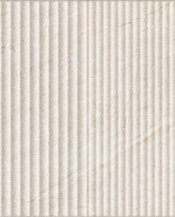 Reliefipintainen kivikuvioinen keraaminen seinälaatta Tau Lithos Wall Relief Linen, 30x90 cm, 8,7 mm, pellavanbeige, rektifioitu