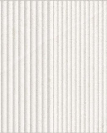 Reliefipintainen kivikuvioinen keraaminen seinälaatta Tau Lithos Wall Relief White, 30x90 cm, 8,7 mm, valkoinen, rektifioitu