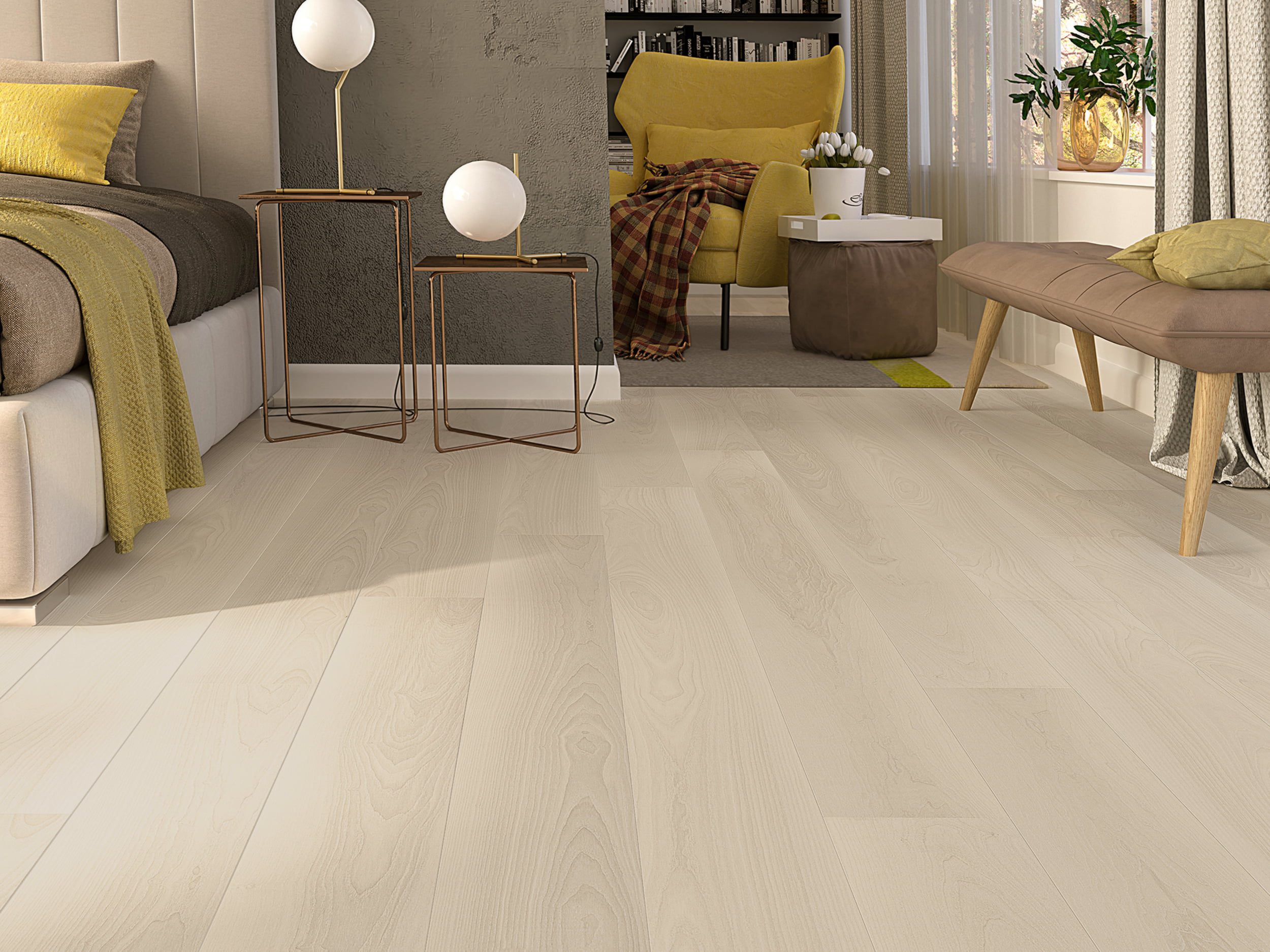Saarniparketti Esta Elegant Frost Ivory Pores 240 mm erittäin mattalakattu – 3