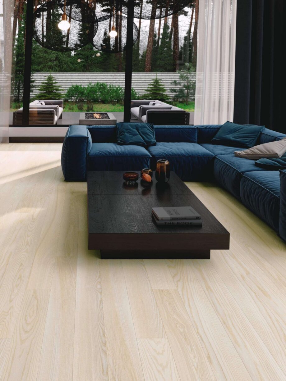Saarniparketti Esta Elegant Nordic 240 mm erittäin mattalakattu – sisustuksessa Saarniparketti Esta Elegant Nordic 240 mm erittäin mattalakattu – 3