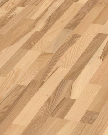 Saarniparketti Meister, Longlife PC 200, Pure ash lively 09047, 3-sauva, 2400 x 200 mm, harjattu, ultramatta lakka
