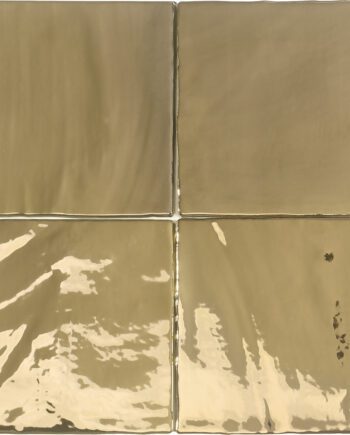 Metalliefektiga reljeefne keraamiline seinaplaat Dune Tabarca Gold Glossy