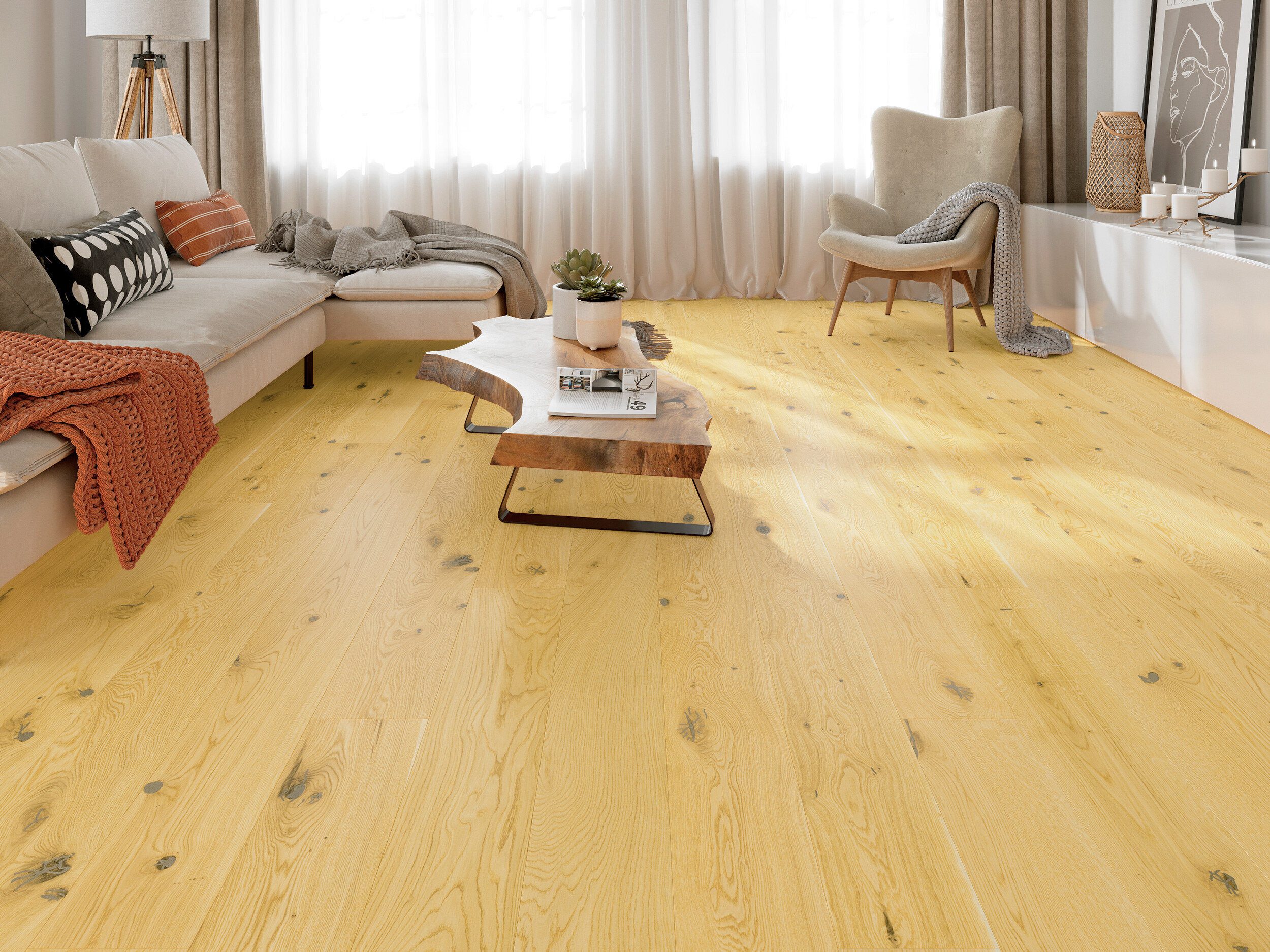 Tammiparketti Esta Rustic Dark Filler erittäin mattalakattu – 3
