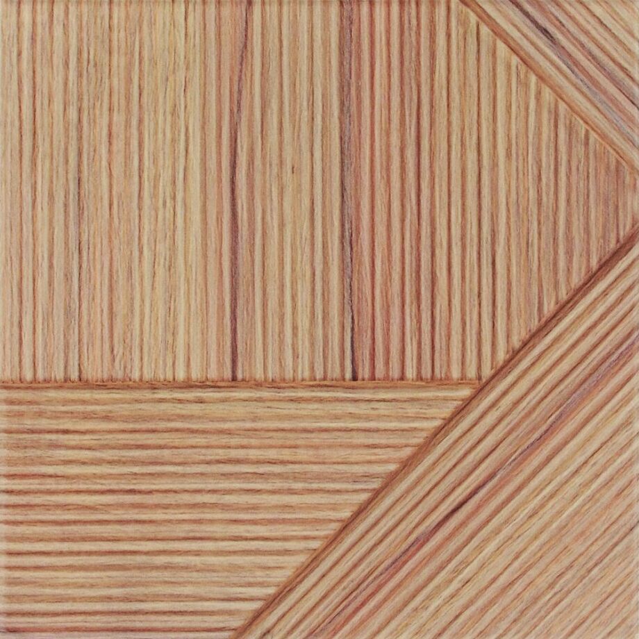 187546-1 Triibulise 3D reljeefiga keraamiline seinaplaat Dune Stripes Mix Teak, 25x25 cm, 10 mm, tiikpuu