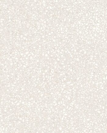 Terrazzokuvioinen mattapintainen lattialaatta Tau Portobello White, 60x60 cm, 9 mm, valkoinen, R10, rektifioitu