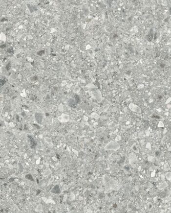 Terrazzokuvioinen mattapintainen lattialaatta Terrazzo Grey, 60x60 cm, 8,8 mm, harmaa