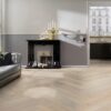 Parketti Tammi, ter Hürne, kalanruoto, Oak sand grey, harjattu, viistetty, luonnonöljy – 4