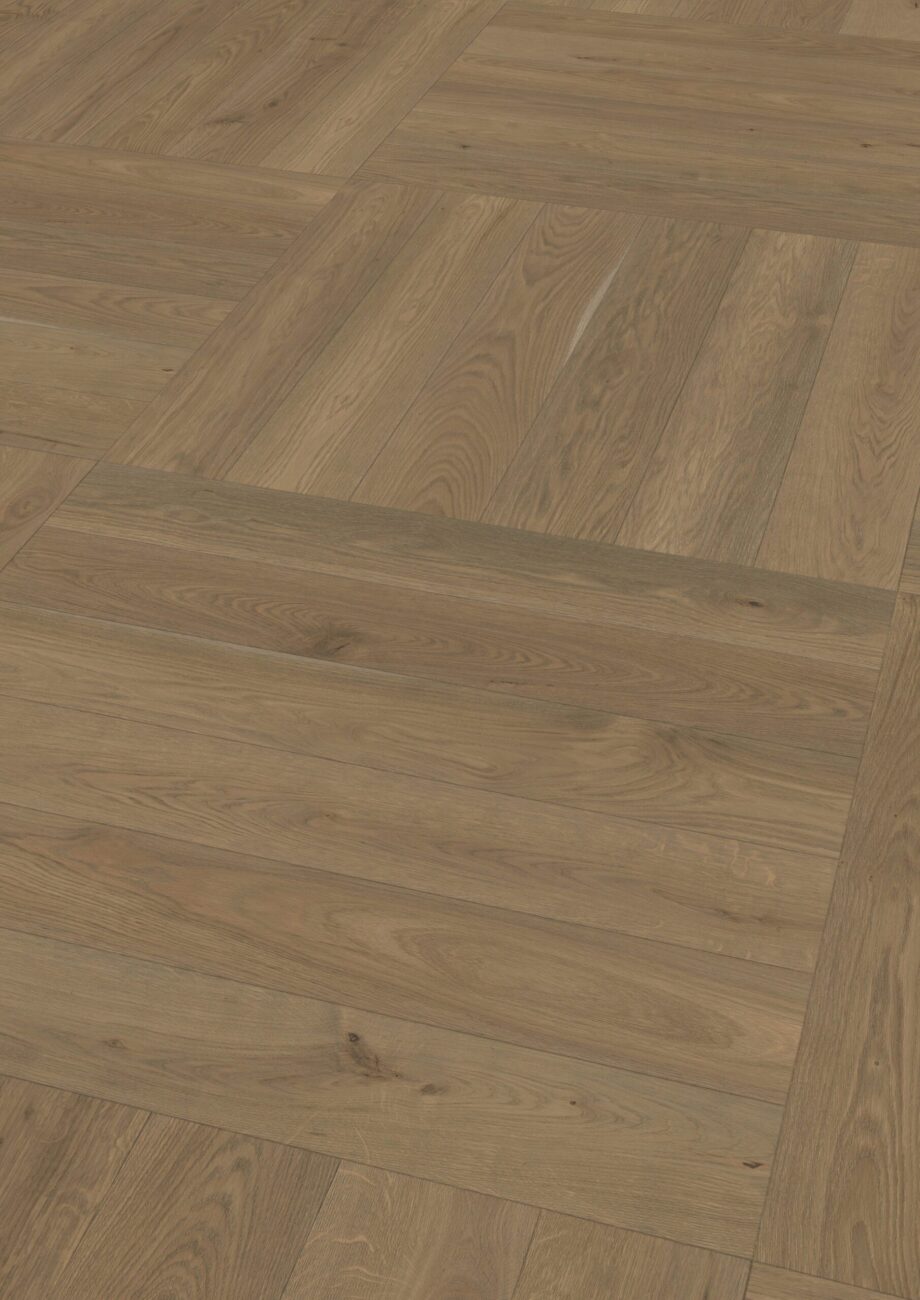 Parketti Tammi, ter Hürne, Oak terra brown, harjattu, viistetty, luonnonöljy – 2