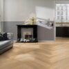 Parketti Tammi, ter Hürne, kalanruoto, raw oak herringbone, harjattu, viistetty, erityisesti matta lakka – 4