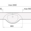 Pesuallas PAA BETA kiiltävä kivi 1001-1500 mm – 2