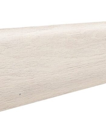 Jalkalista viilutettu tammi gentle valkoinen lakattu 16x60mm