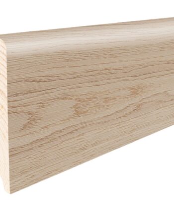 Jalkalista viilutettu tammi harmony valkoista lakattu 16x90mm.