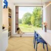 laminate-floor-quick-step-impressive-design-nutmeg-oak Laminate floor Quick-Step Impressive Suunnittelu Nutmeg Oak installed on kitchen floor